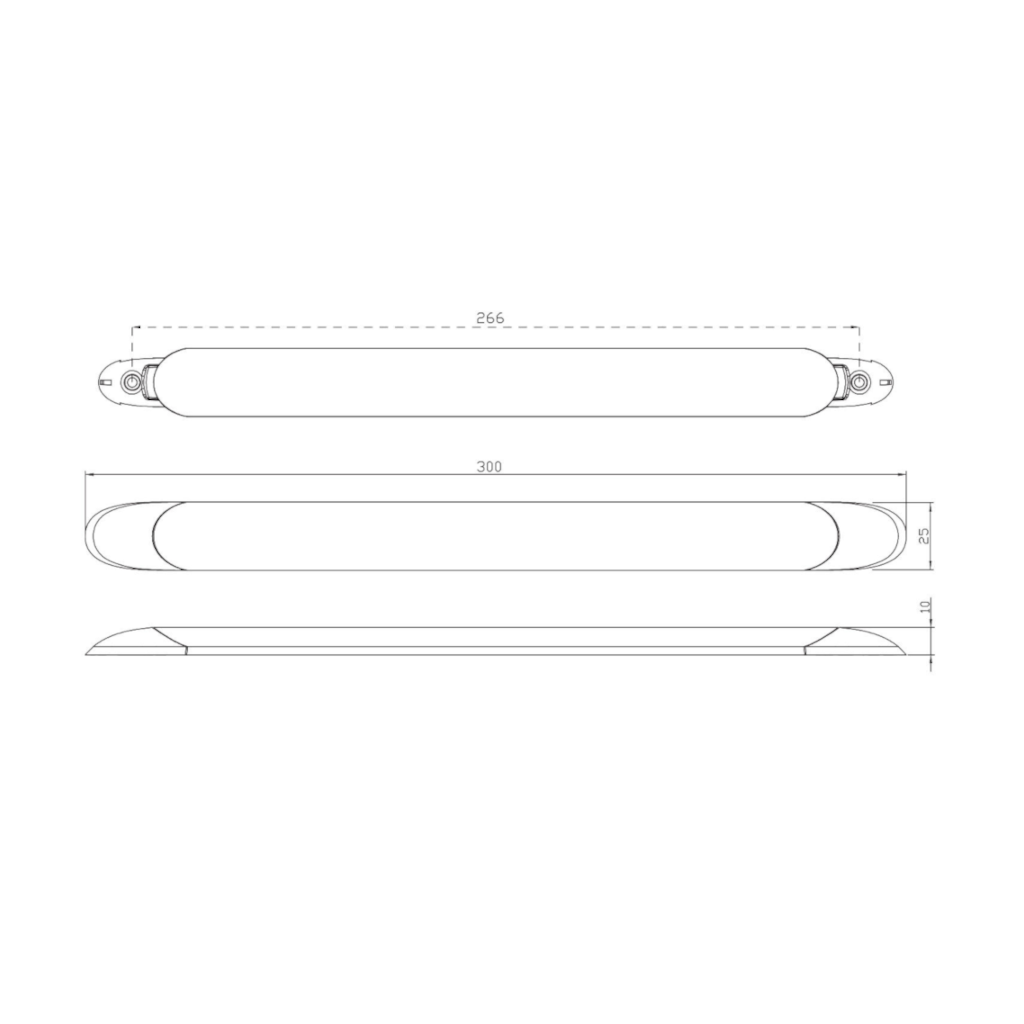 Strip Lamp, LED Autolamps, Low Profile, LED, 300mm, 12v - Each