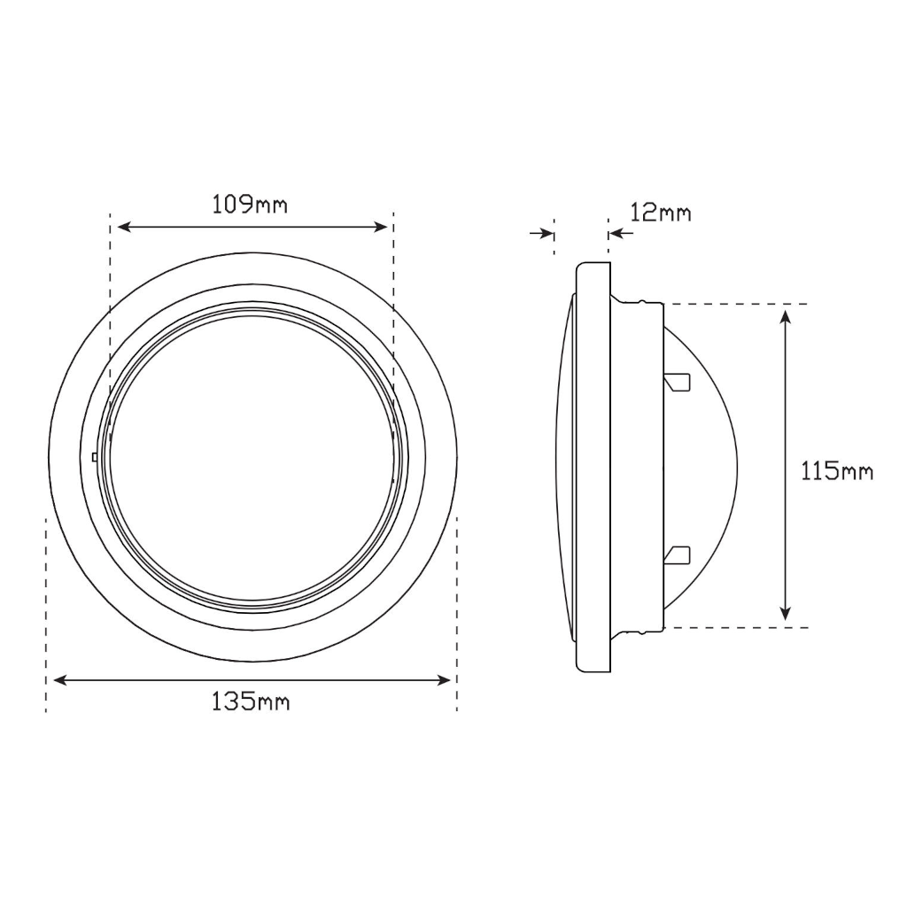 Lamp, LED Autolamps, Reverse Lamp, LED, With Grommet And Plug, White, 10-30v - Each