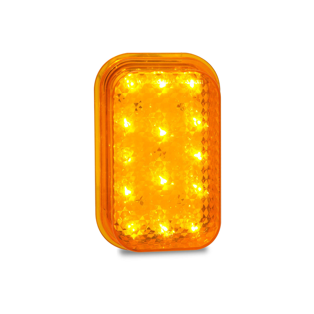 Lamp, LED Autolamps, Indicator, Rectangular, LED, Amber, 10-30v, Bulk - Each