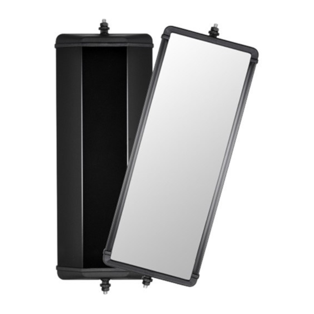 Mirror Head, Britax, West Coast, 14 5/8", Black Metal - Each