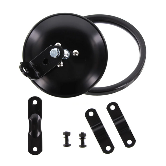 Mirror, Britax, Spotter Mirror, Tubular Mount and Angle Bracket, 125mm, Black - Each