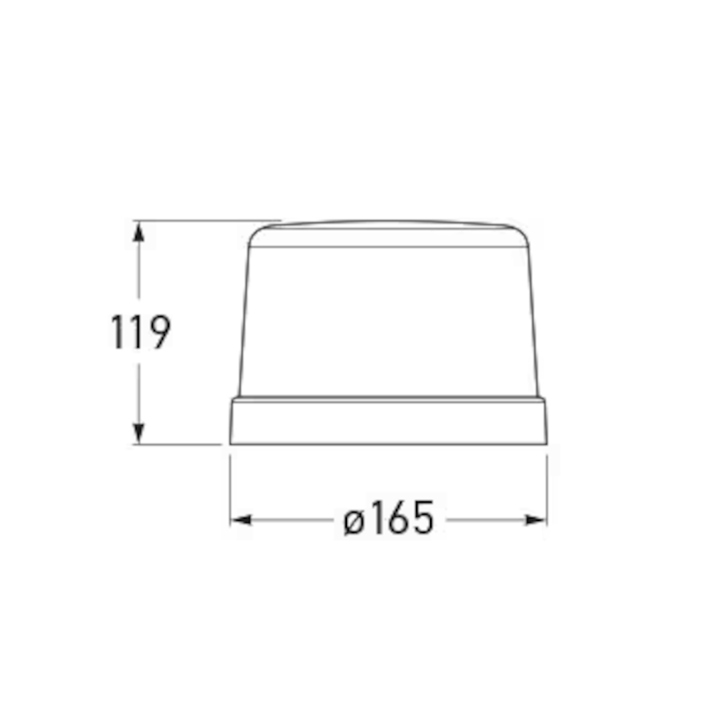 Beacon, Hella, LED Fixed Mount KL7000LED Series, 10-32v, 10w, Amber (L-1608) - Each