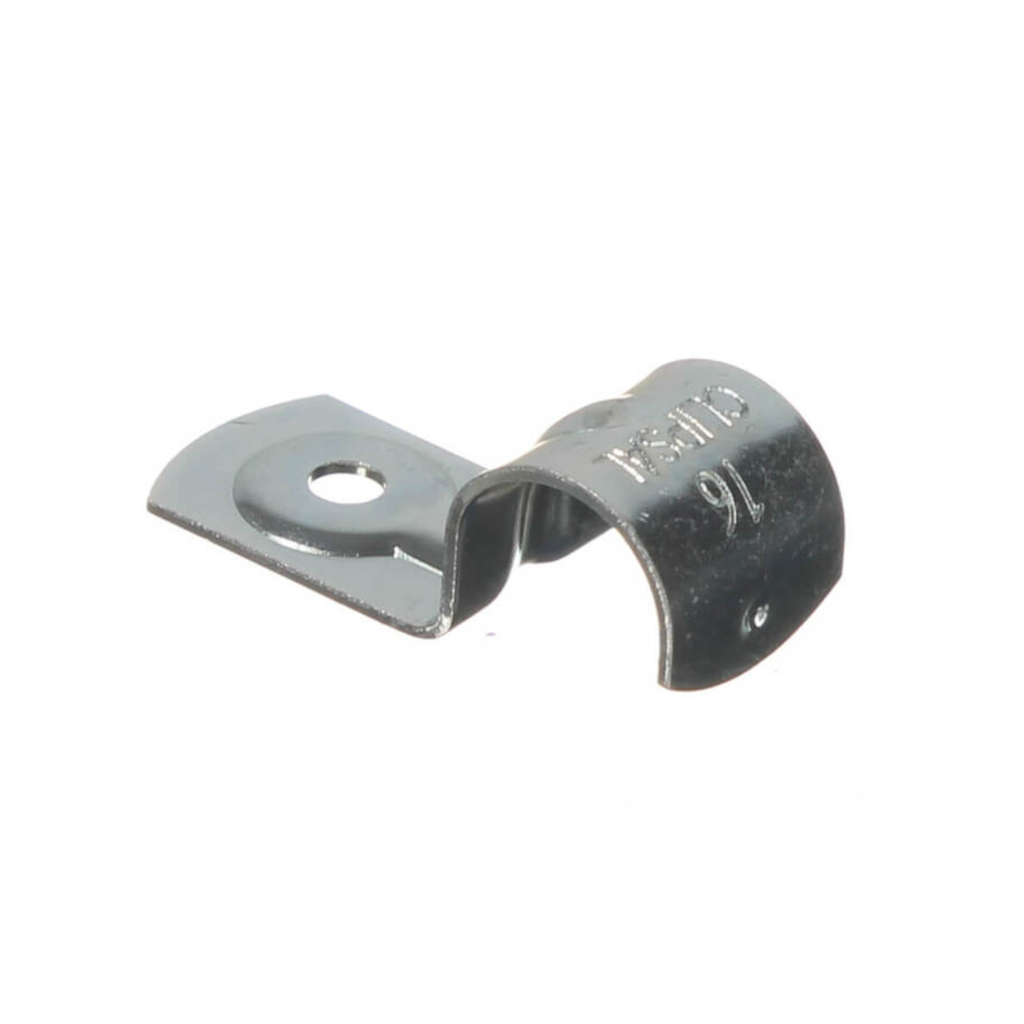 Cable Management, Clipsal Half Saddle, Zinc Plated, 16mm - Each