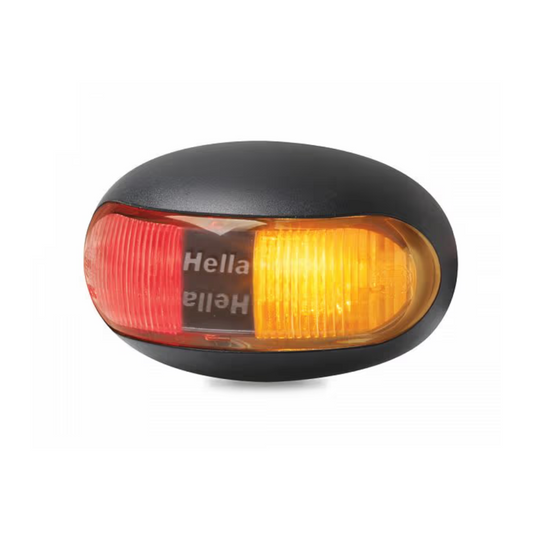 Marker Lamp, Hella, LED Side Marker DuraLED, 8-28v, Red/Amber - 4 Pack