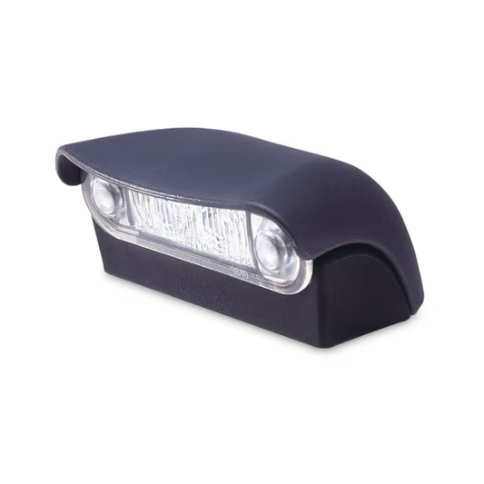 Signal Lamp, Hella, LED Licence Plate Single Side Mount, 10-33v, Black Housing - 8 Pack