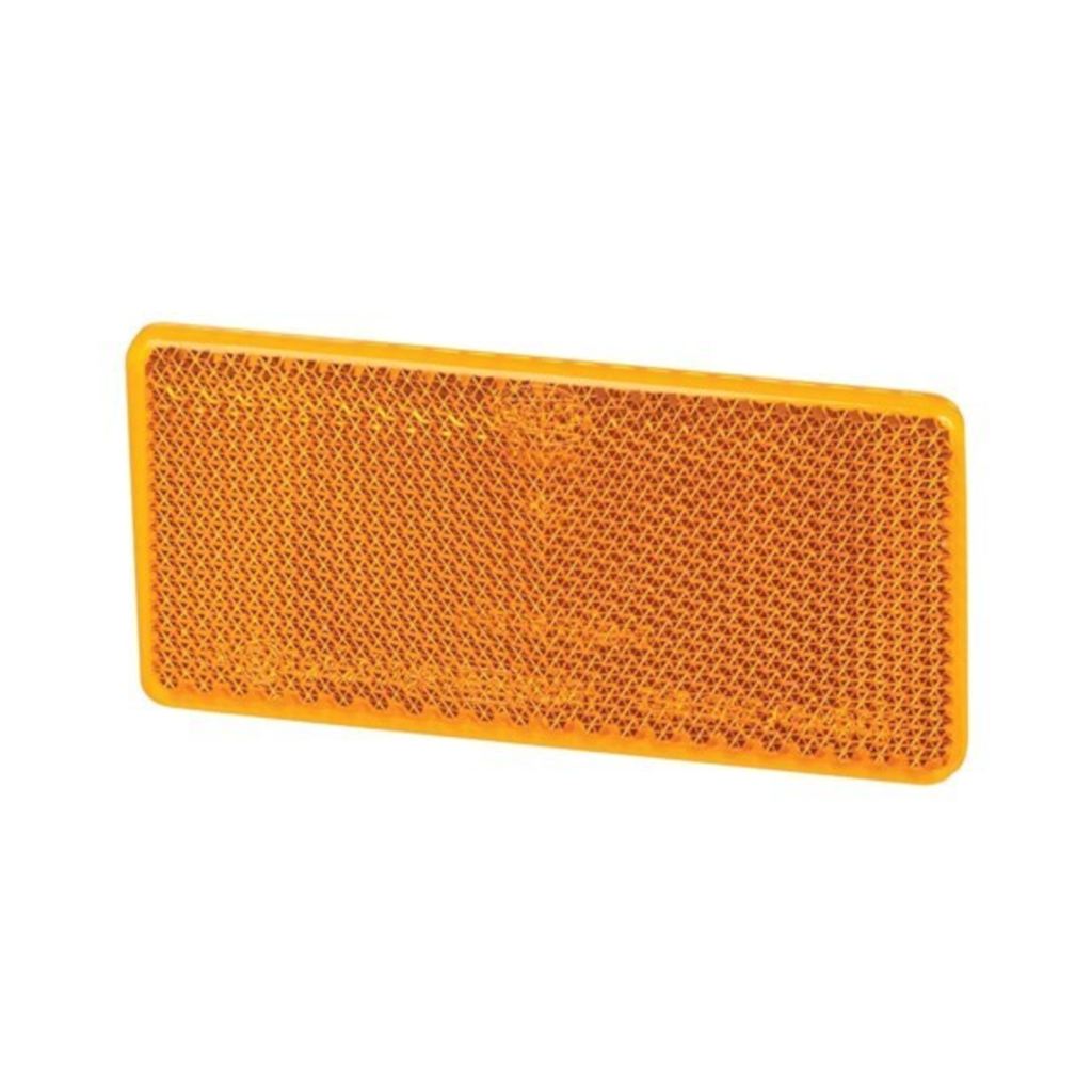Retro Reflector, Hella, Self Adhesive, 70 x 32mm, Amber - Each