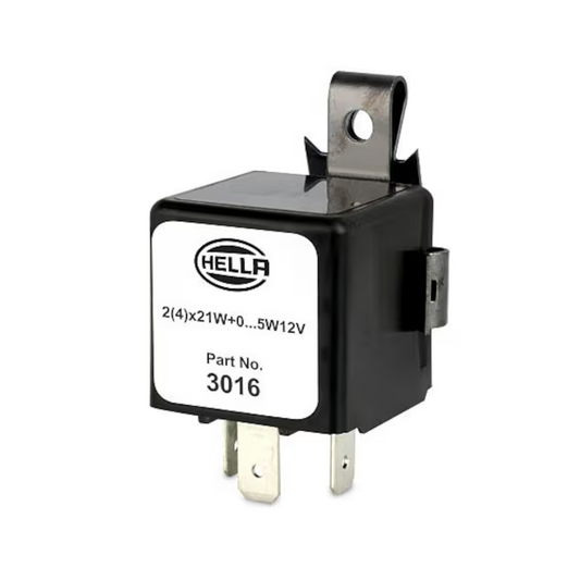 Flasher, Hella, Solid State Electronic Flasher Unit, High Capacity 3 Pin, 12v, (3016) - Each