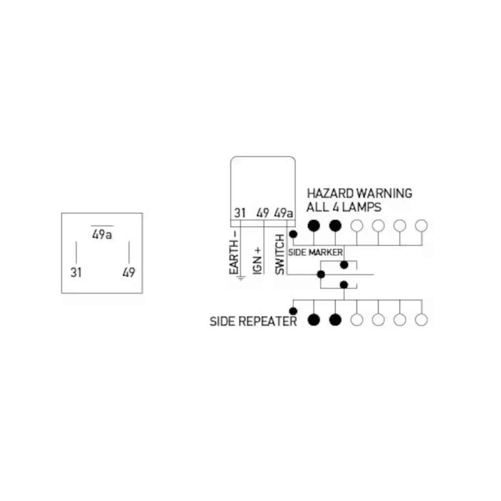 Flasher, Hella, Solid State Electronic Flasher Unit, High Capacity 3 Pin, 12v, (3016) - Each