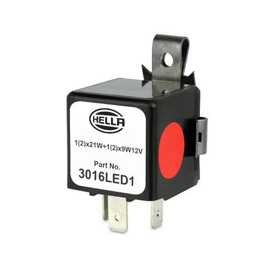 Flasher, Hella, Solid State Electronic Flasher Unit, High Capacity 3 Pin Suits DuraLED, 12v - Each