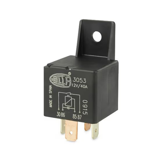 Relay, Hella, Normally Open With Diode, 4 Pin, 12v, 40a, (3053) - Each