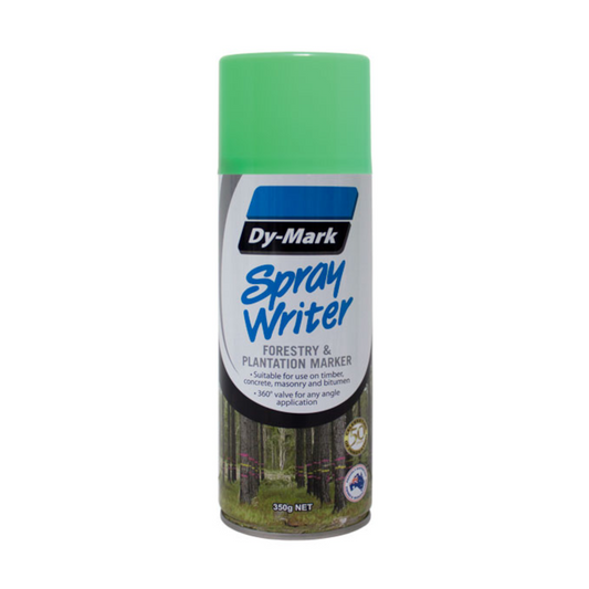 Paint, Dy-Mark, Spray Writer, Fluro Green, Aerosol, 350g - Each
