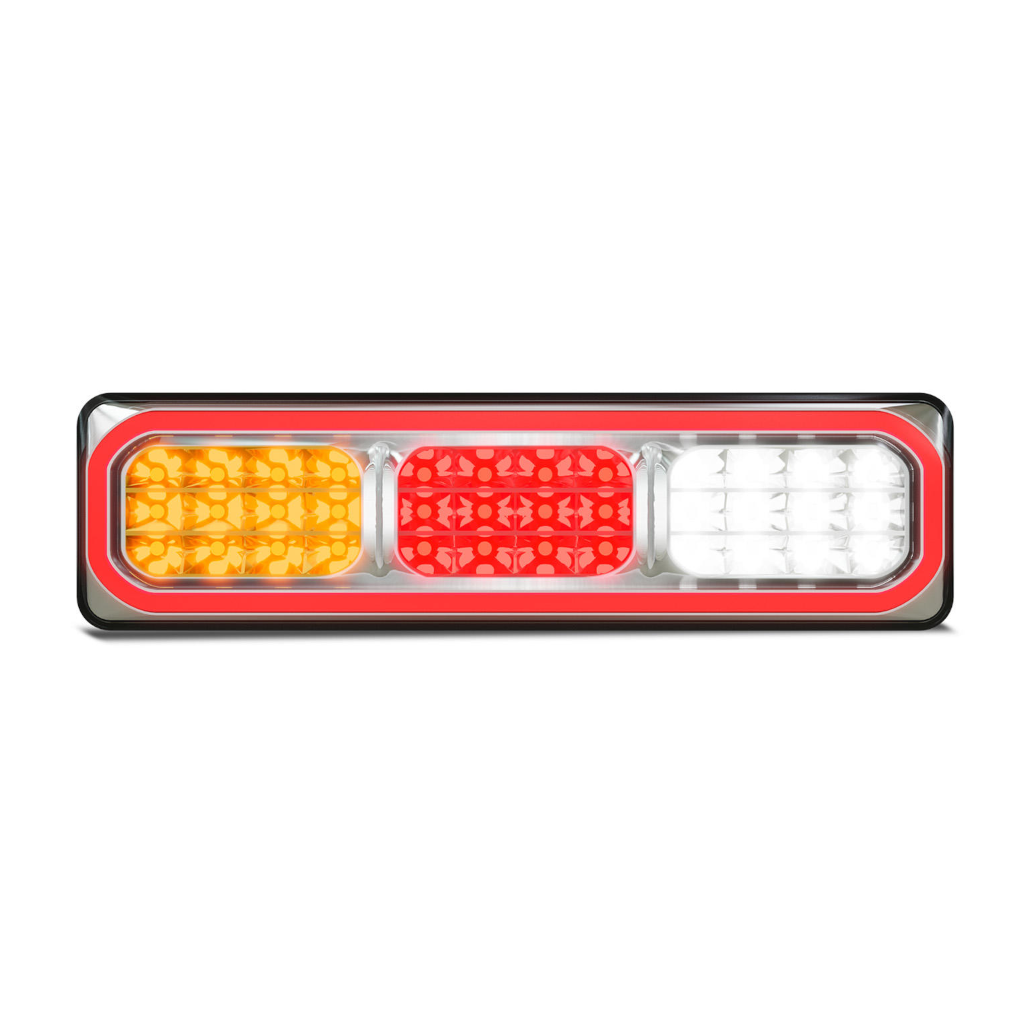 Combination Lamp, LED Autolamps, Stop/Tail/Indicator/Reverse, 12-24v - 2 Pack