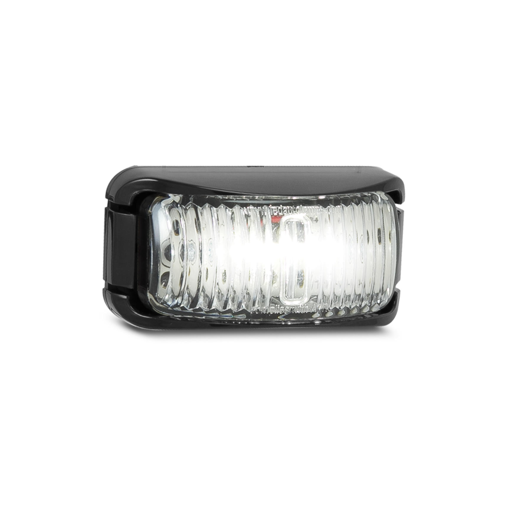 Marker Lamp, LED Autolamps, Front Marker, White, Black Base, 12-24v - 10 Pack