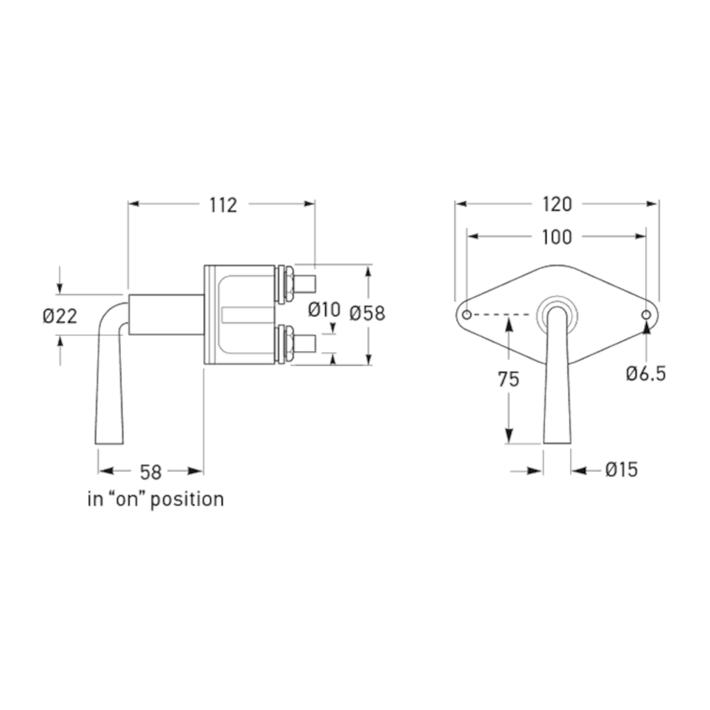 Switch, Hella, Isolator Heavy Duty With Key, 12/24v, 100a, (4653) - Each