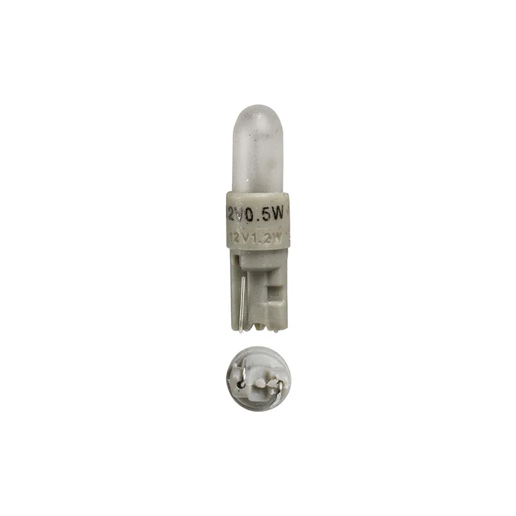 Globe, Narva, Dash Panel, KW2 x 4.6d, 12v, 1.2w, White - 10 Pack