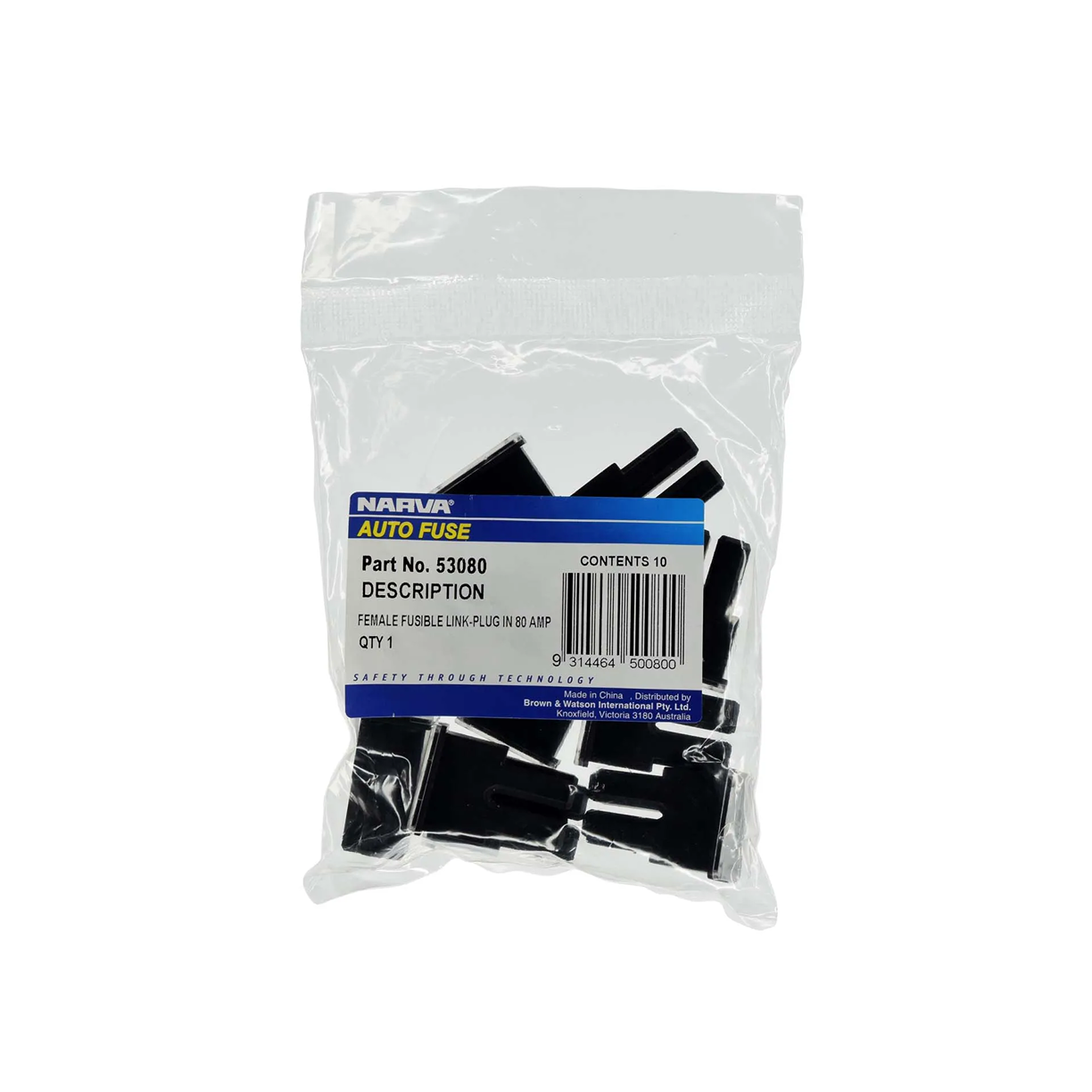 Fusible Links, Narva, Female, 80a, Plug-In - 10 Pack