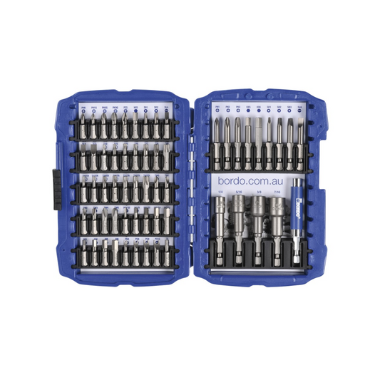 Screwdriver Bit Set, Bordo, Standard Insert Bit, Power Bit and Nutsetter - 59 Piece