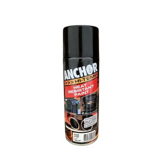 Paint, Anchor, Aerosol, Hi Temp, Corrosion Resistant, Black, 330g - Each