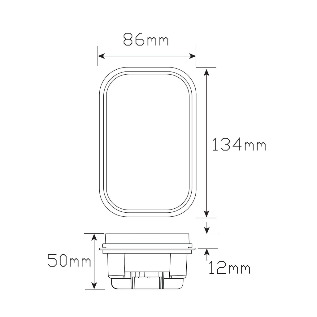 Lamp, LED Autolamps, 130 Series, Rear Indicator, Amber, 12-24v - Each