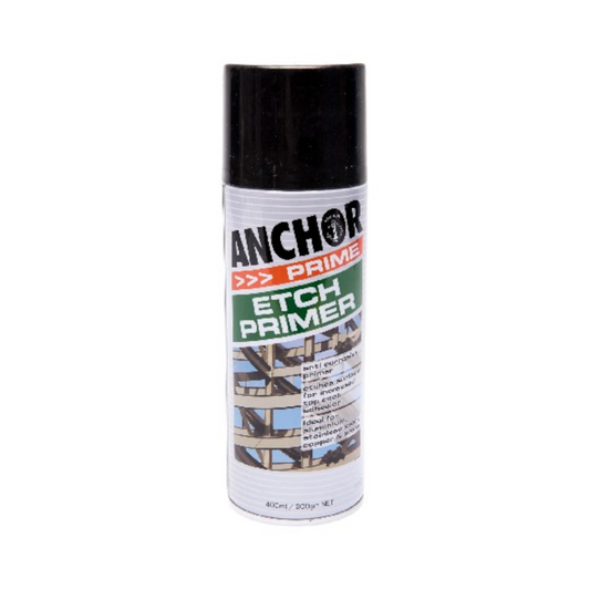Paint, Anchor, Etch Primer, Aerosol, Ideal for Most Metals, Black, 300g - Each