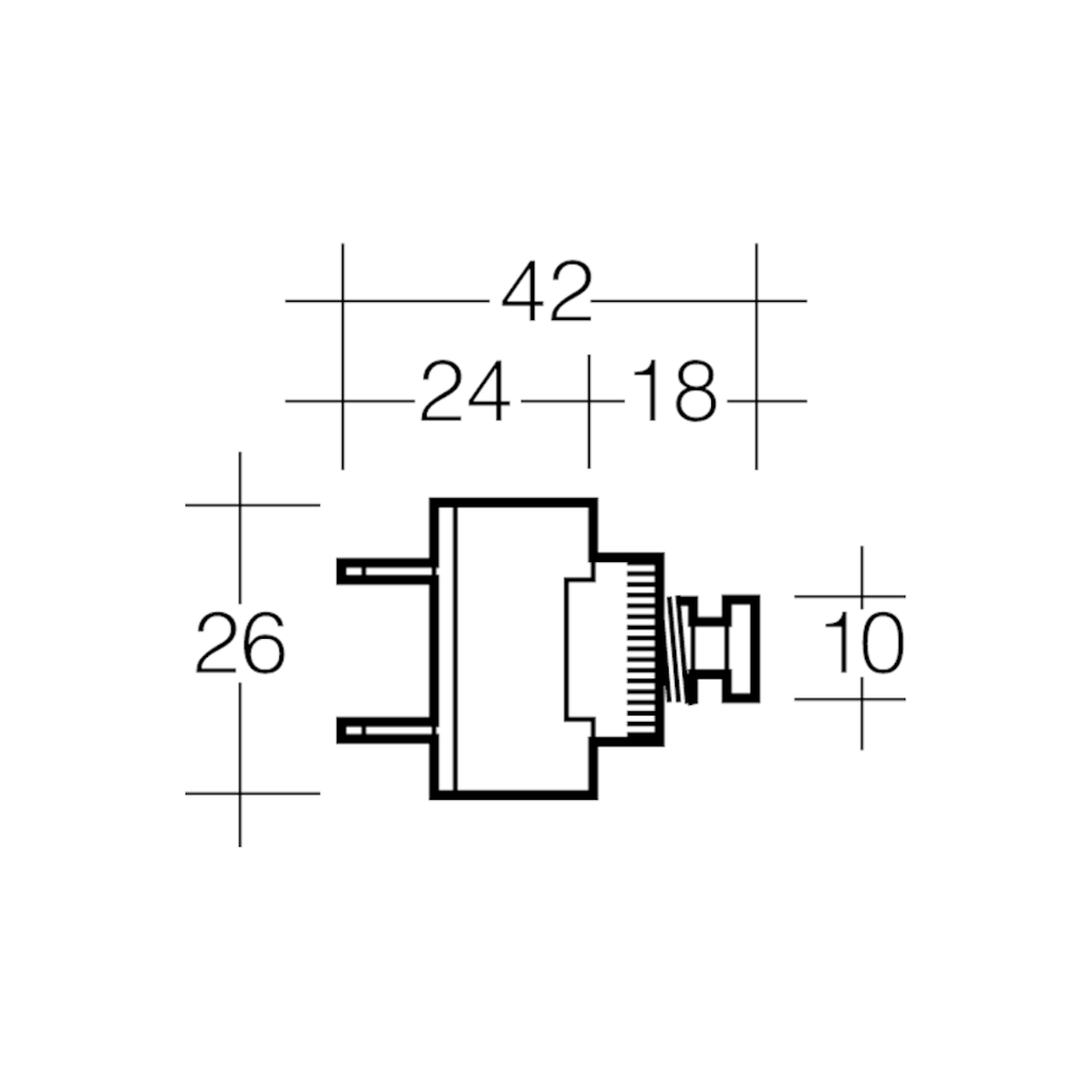Switch, Narva, Mom-On Push Button - Each