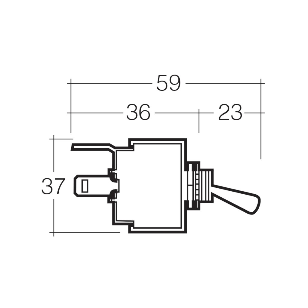 Switch, Narva, Heavy Duty Waterproof Toggle Off/On - Each