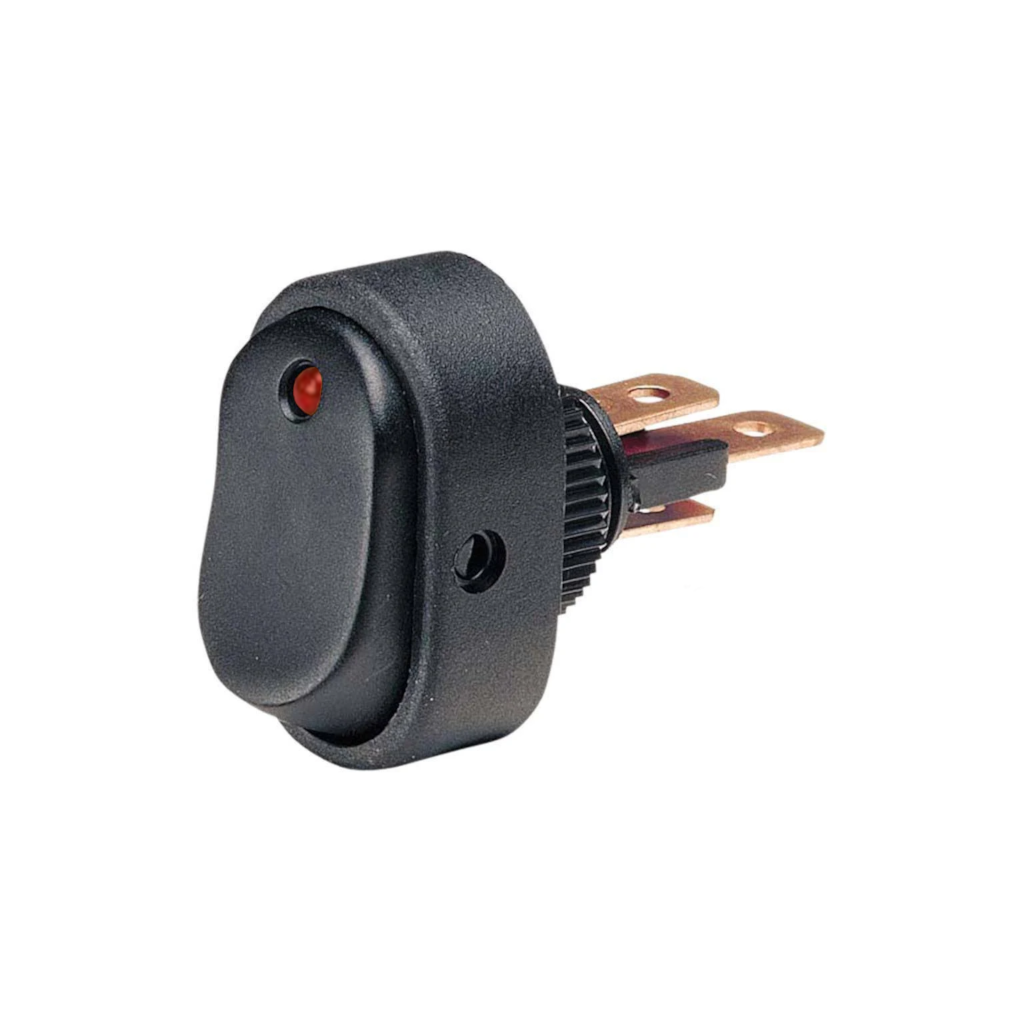 Switch, Narva, LED Rocker Off/On, 12v, Red - Each