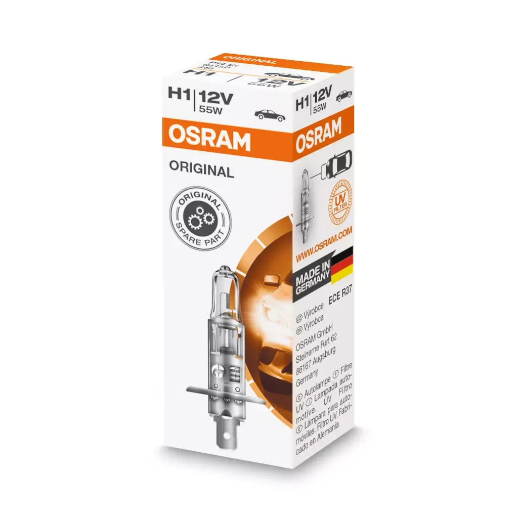Globe, Osram, H1 Halogen Globe, 12v, 55w - Each