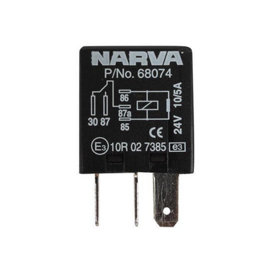 Relay, Narva, Micro Change Over 5 Pin, 24v, 10/5a - Each