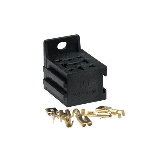 Relay Connector, Narva, Suits 4/5 Pin Relays, 6.3mm Pins - Each