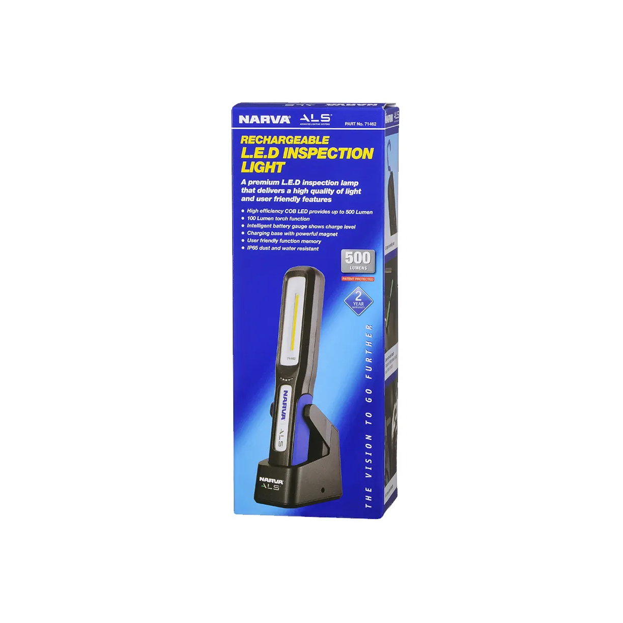 Light, Narva, LED, Rechargeable Inspection Light, 500LM - Each