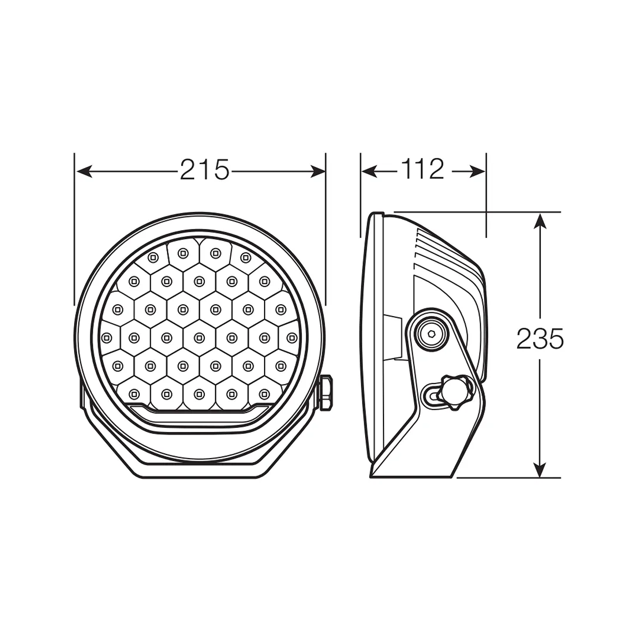 Driving Light, Narva, Ultima MK3 215 LED, Hybrid Beam - 2 Pack