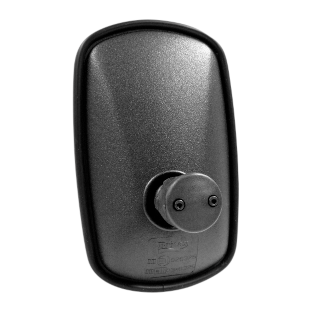 Mirror, ECCO, ABS Body Mirror, Black, Convex R1200, Fits 10-22mm Bracket, 160 x 263 x 97mm - Each