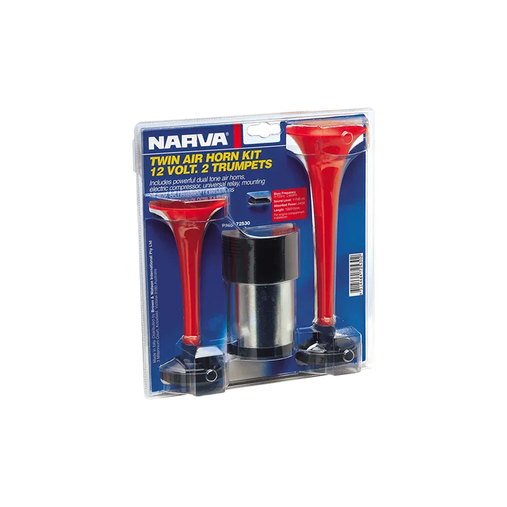 Air Horn Kit, Narva, Twin, 24v, - Each