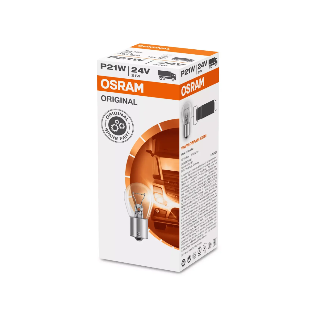 Globe, Osram, Bayonet Globe, BA15s, 24v, 21w - 10 Pack
