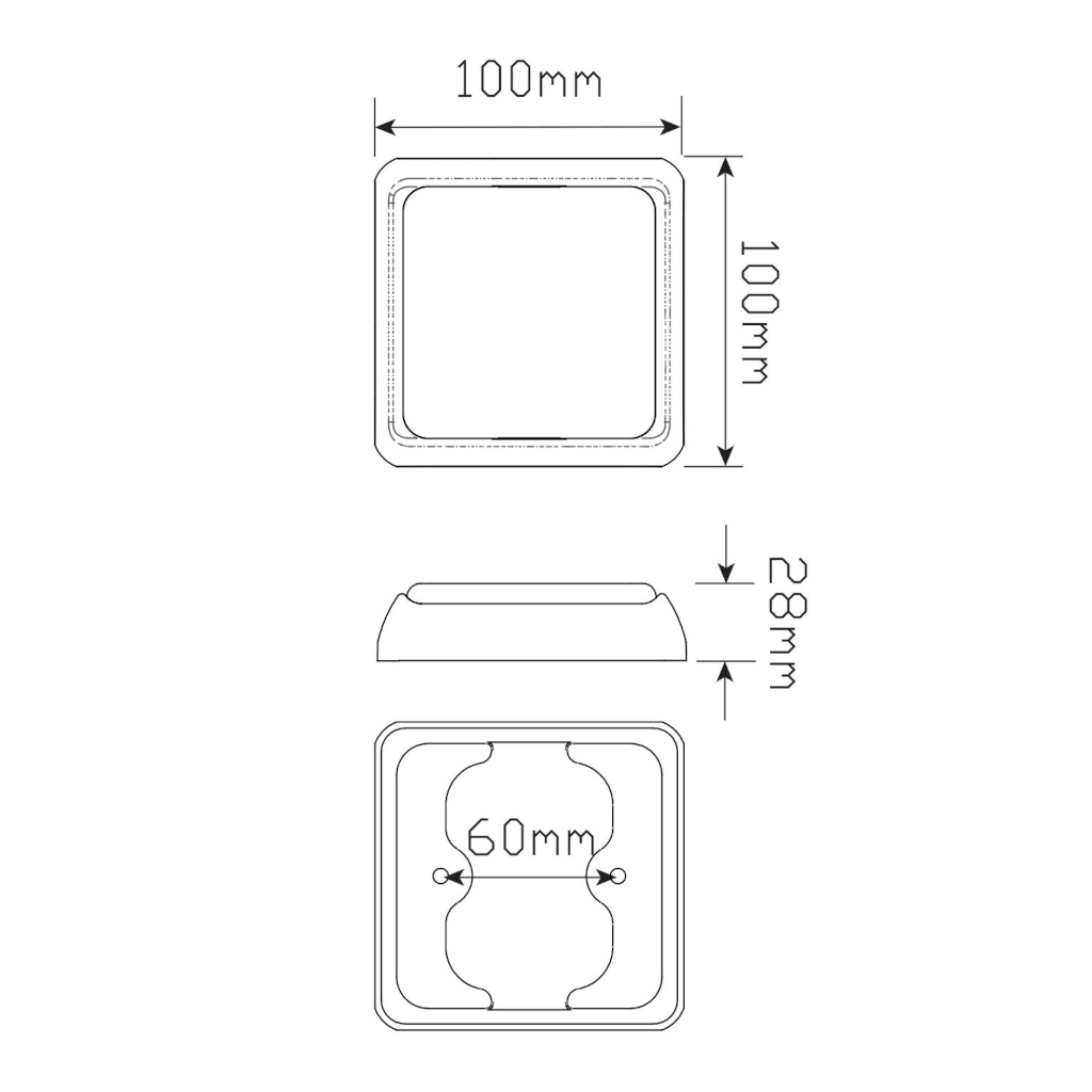 Combination Lamp, LED Autolamps, 80 Series, LED, Stop/Tail/Indicator, Red/Amber, 12-24v - Each