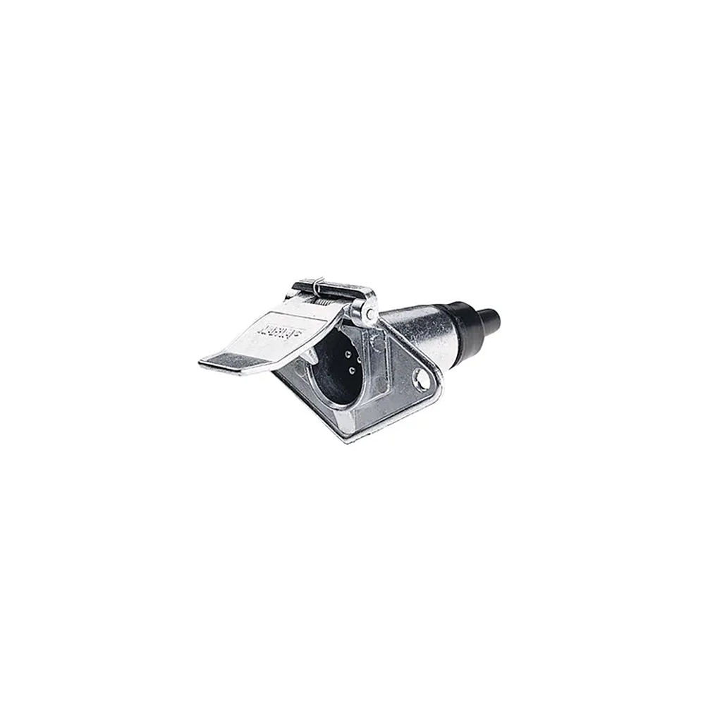 Trailer Socket, Narva, 7 Pin Small Round, Metal - Each