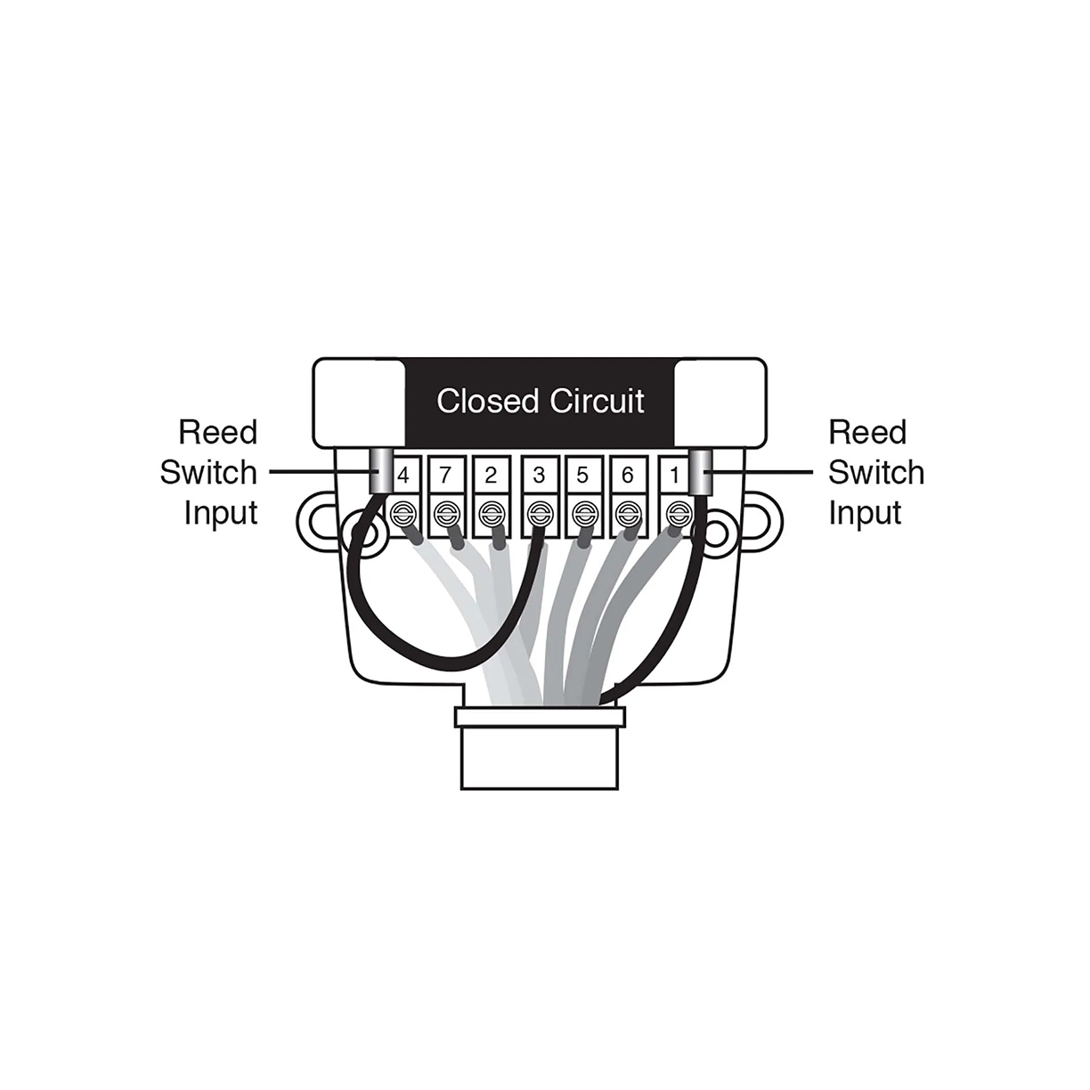 Trailer Socket, Narva, 7 Pin Flat Quickfit, Reed Switch, Normally Closed - Each