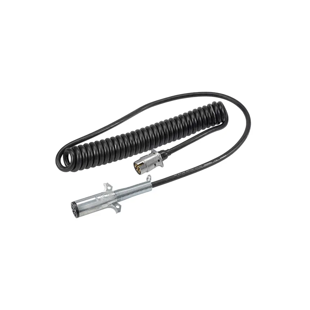 Suzi Coil, Narva, 7 Core (6 x 4mm, 1 x 5mm), Short/Long Tails with 1 x Heavy Duty Plug, 4.6mm - Each