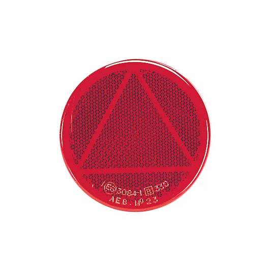 Reflector, Narva, Retro, Self Adhesive, 65mm, Red - Each