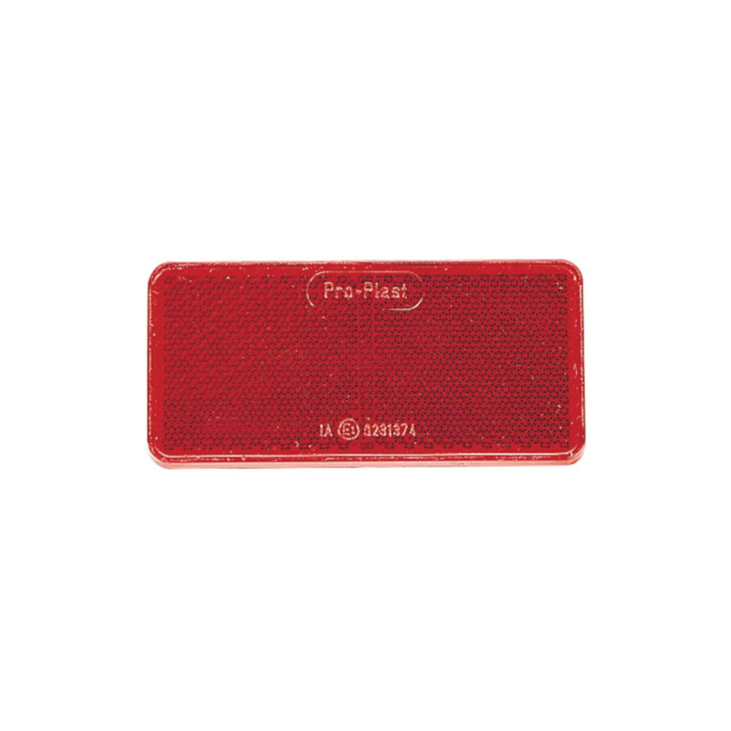 Reflector, Narva, Retro, Self Adhesive, 94 x 44mm, Red - Each