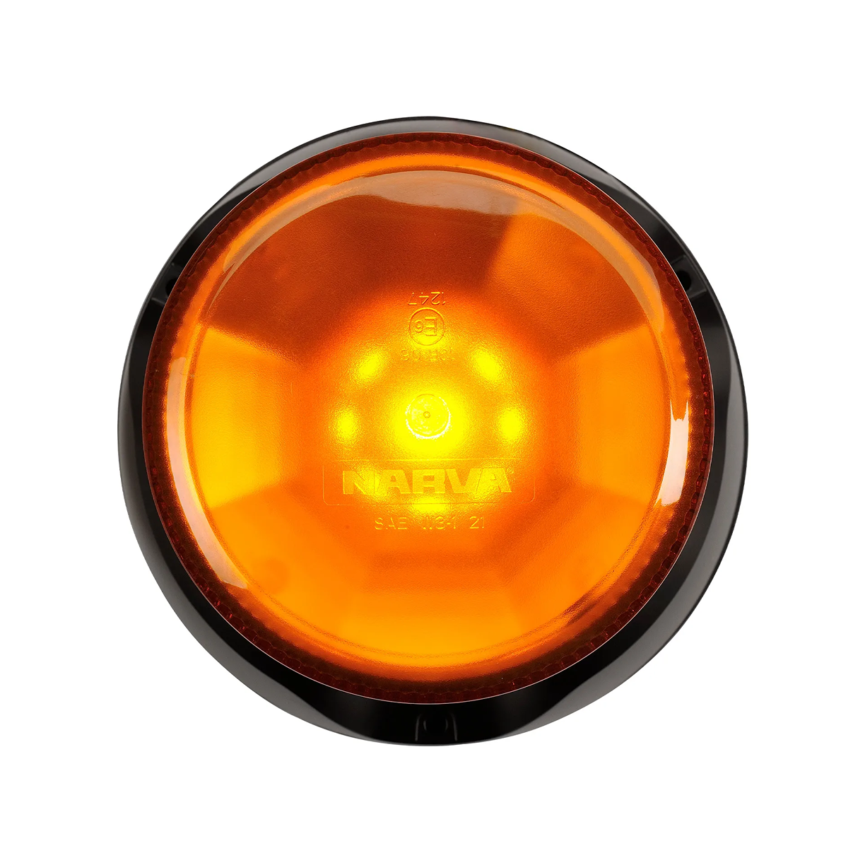 Strobe/Rotator Light, Narva, Pulse II High Output LED, Flange Base, 12/24v, Amber - Each