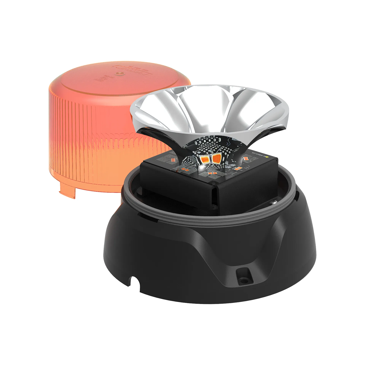 Strobe/Rotator Light, Narva, Pulse II High Output LED, Flange Base, 12/24v, Amber - Each