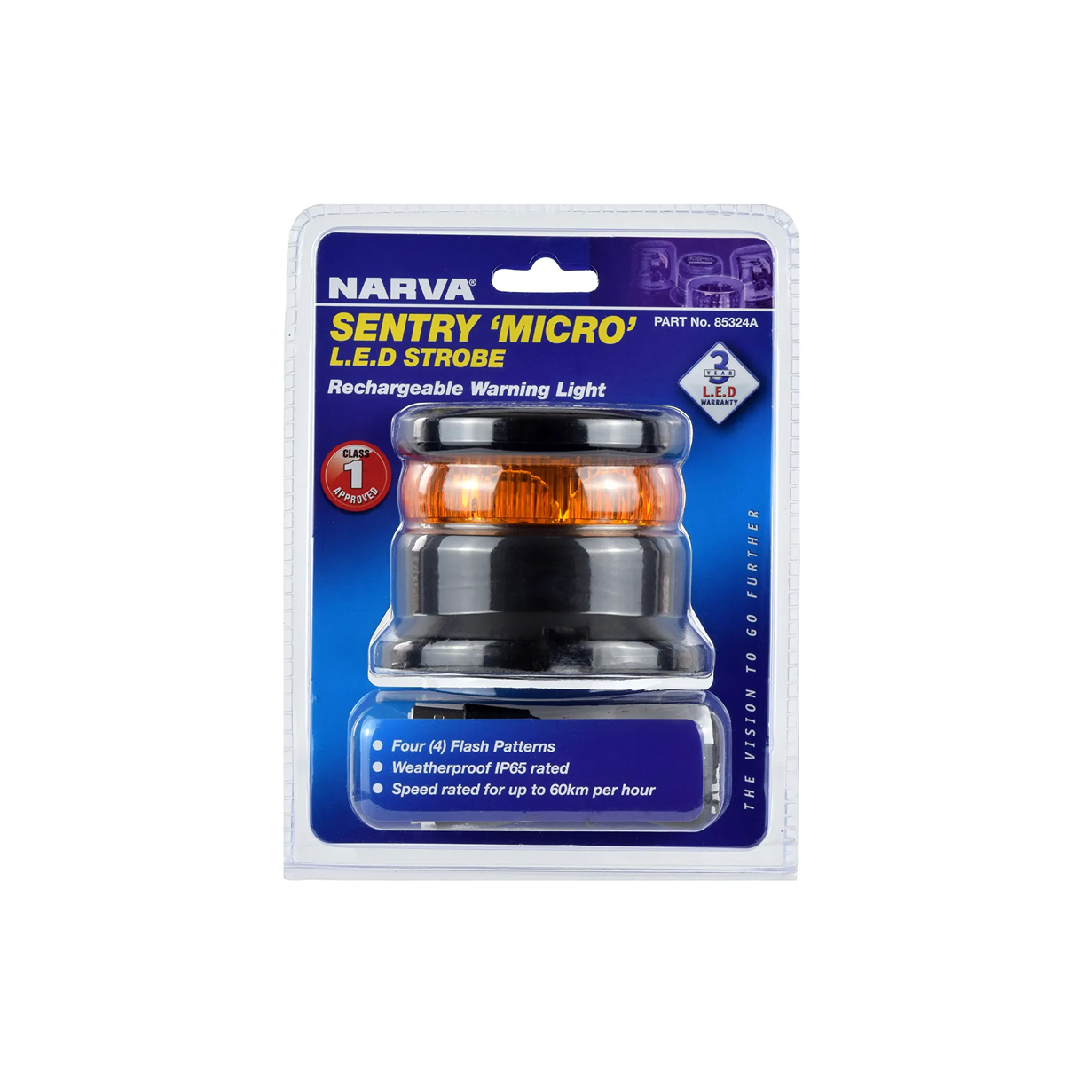 Beacon, Narva, Micro Sentry, Rechargeable, 4 Flash Patterns - Each