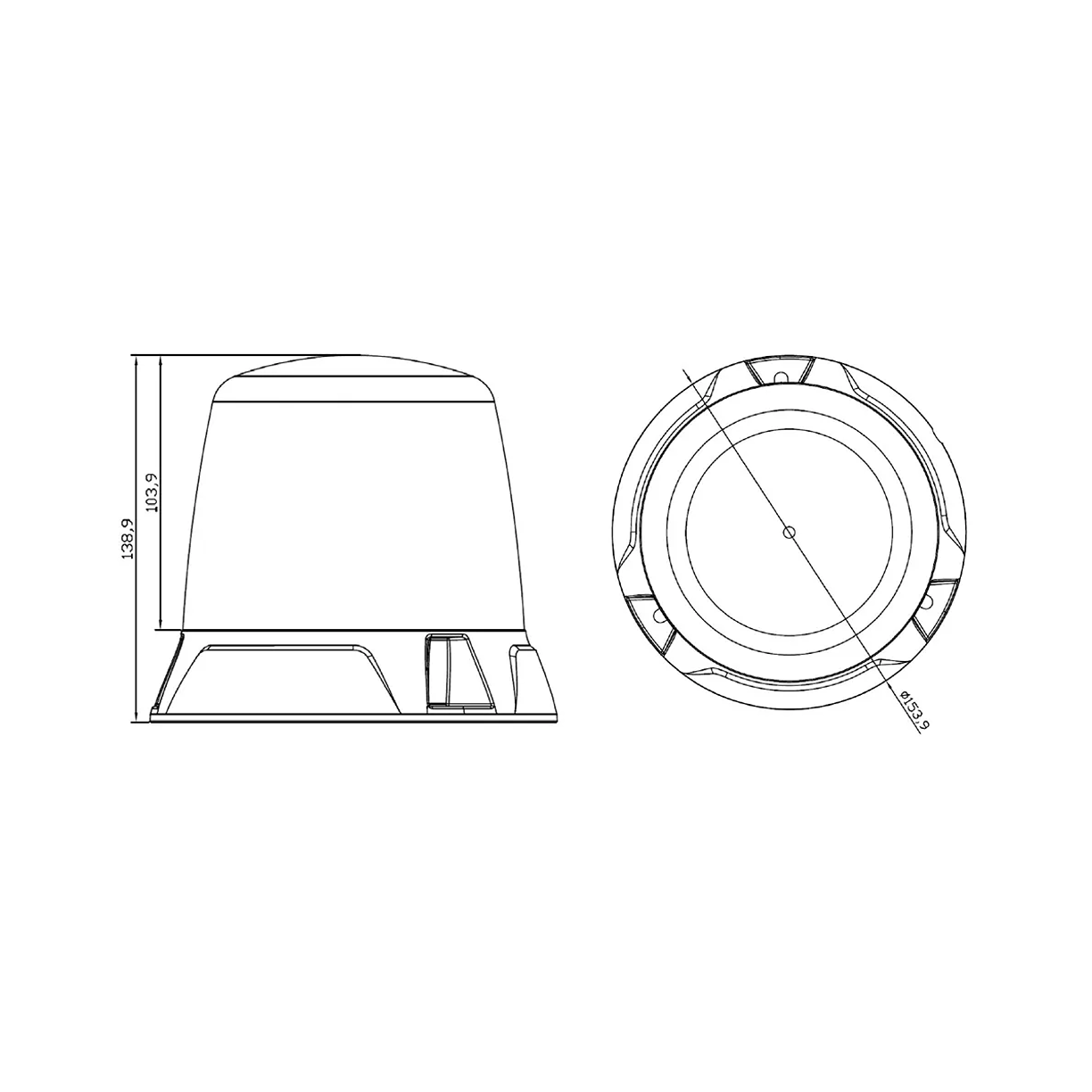 Beacon, Narva, LED, Optimax Flange, Amber, 12/24v - Each