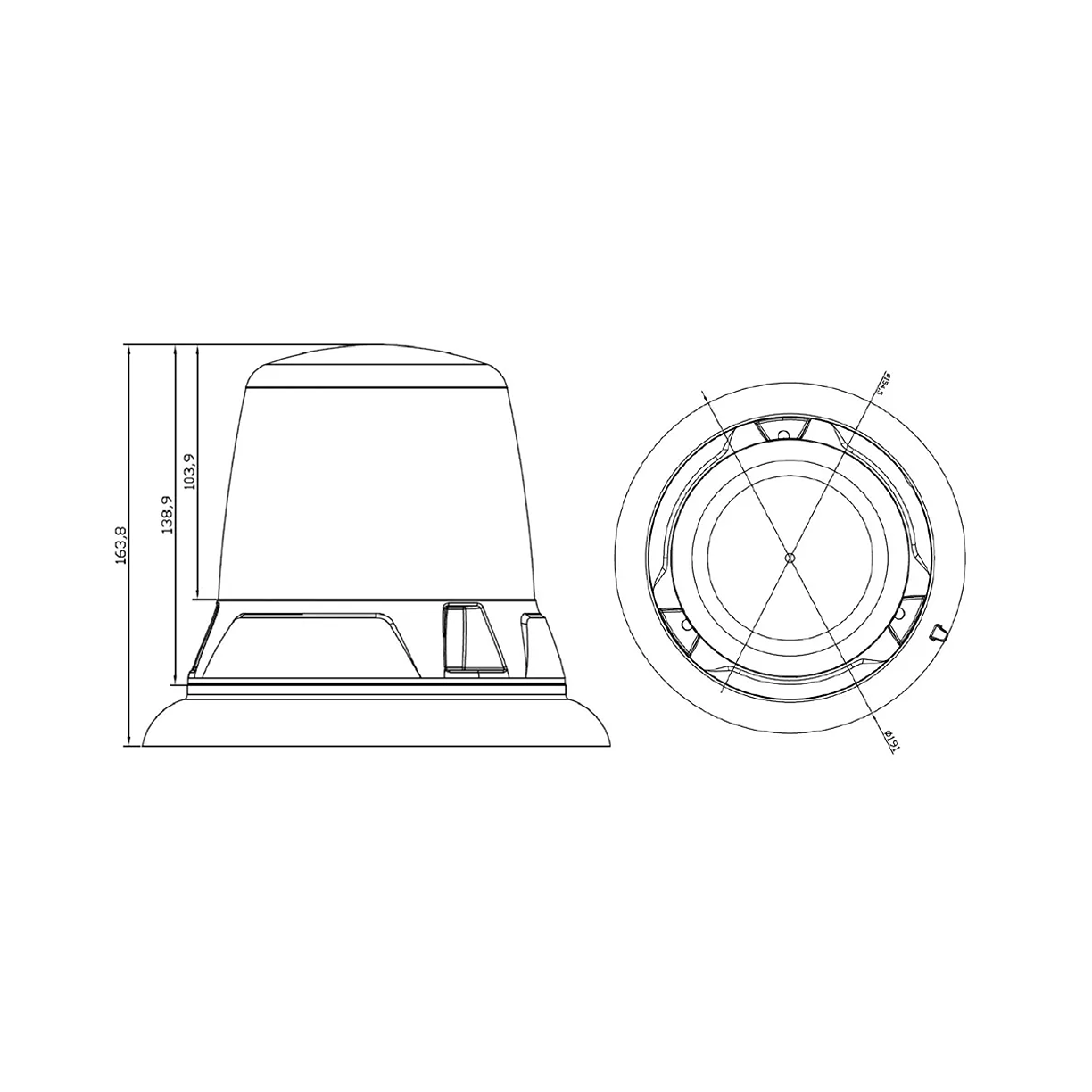 Beacon, Narva, LED, Optimax Magnetic, 12/24v - Each