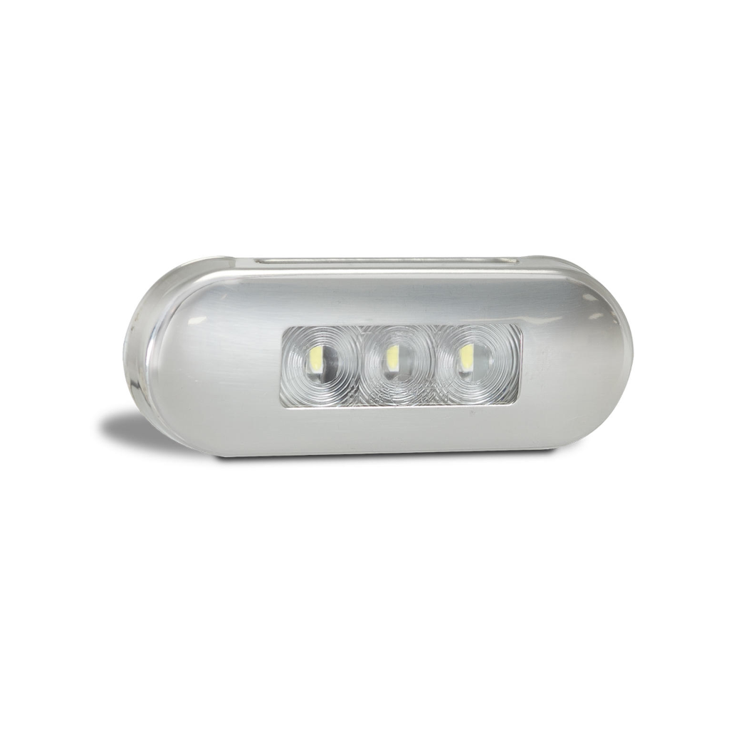 Marker Lamp, LED Autolamps, 86 Series, LED, Side Marker, Amber, Clear Lens, Steel Bezel, 12-24v - Each