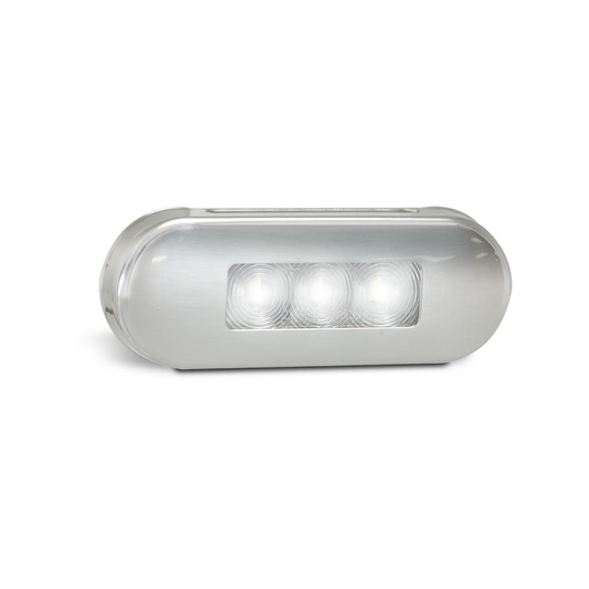 Marker Lamp, LED Autolamps, 86 Series, LED, Front Marker, White, Clear Lens, Steel Bezel, 12/24v - Each