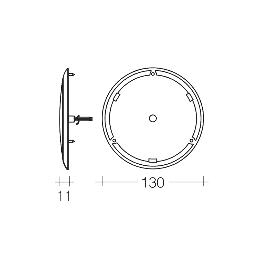 Interior Lamp, Narva, LED, Saturn Interior Light, White/Red, 12v, 130mm - Each