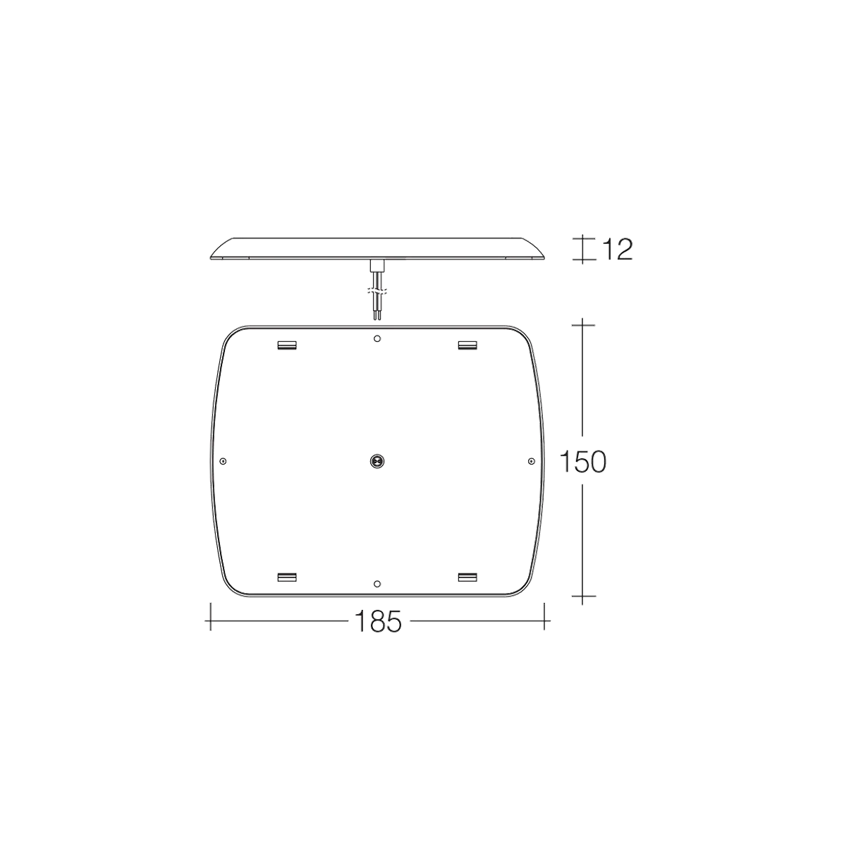 Light, Narva, LED Interior Light, On/Dim/Off, 9-33v, 185 x 150mm - Each